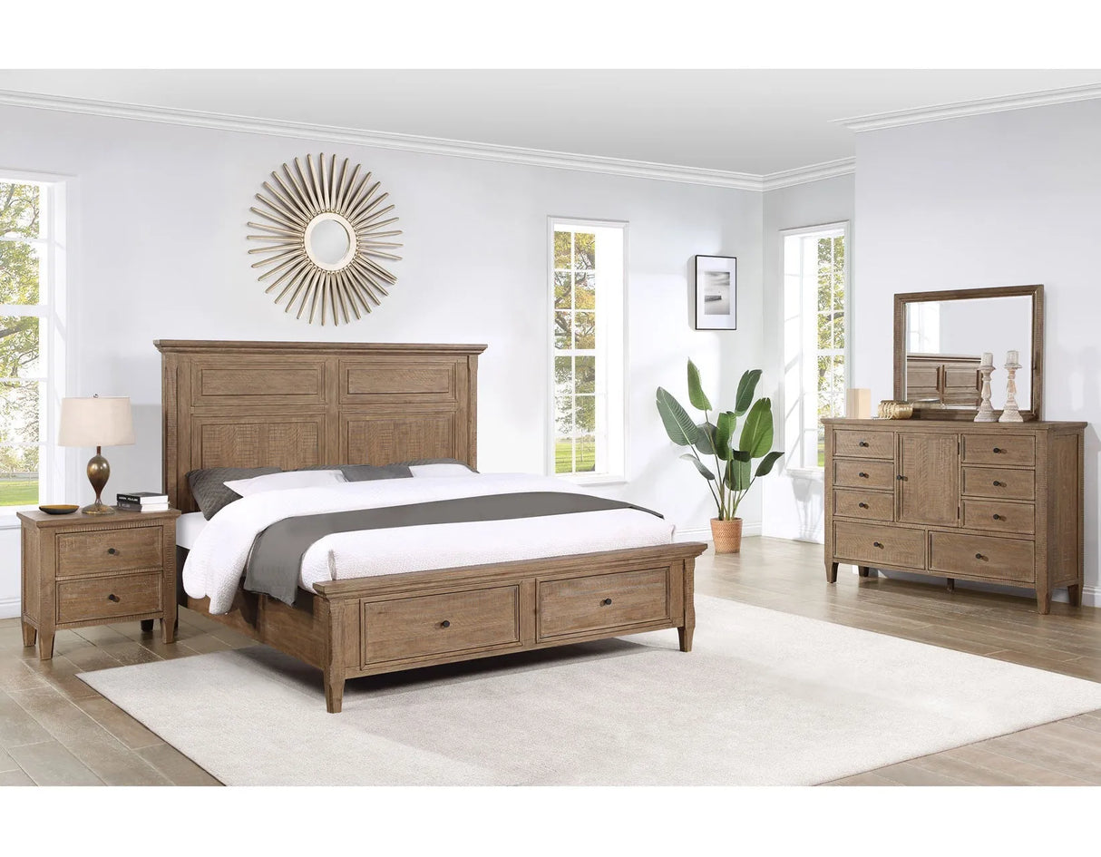Riverdale Driftwood Storage Platform Bedroom Set by Steve Silver at Eve Furniture