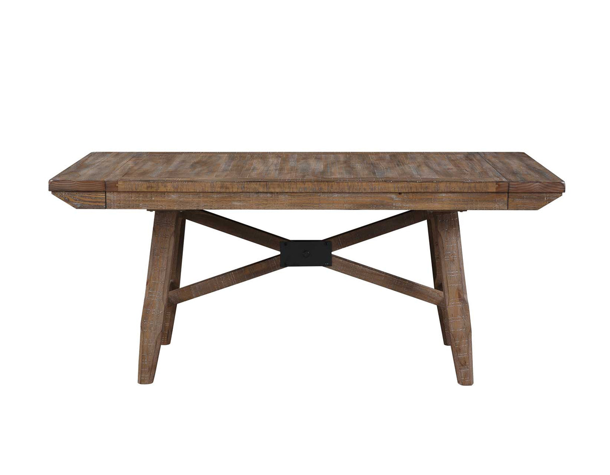 Riverdale Oatmeal/Driftwood Trestle Dining Room Set by Steve Silver at Eve Furniture