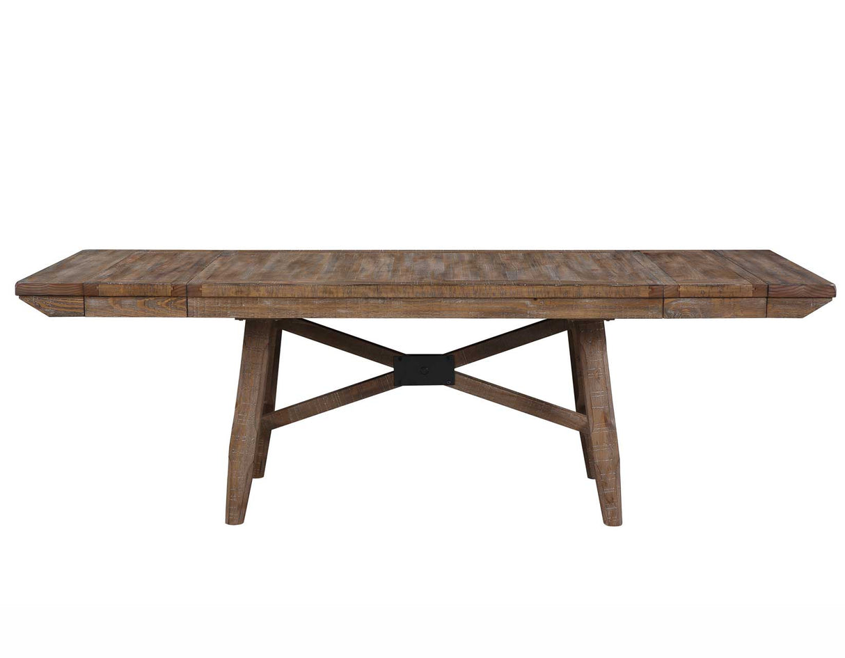 Riverdale Oatmeal/Driftwood Trestle Dining Room Set by Steve Silver at Eve Furniture