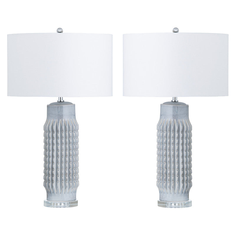 Riverdale Powder Blue Table Lamp (Set of 2) by Crestview at Eve Furniture