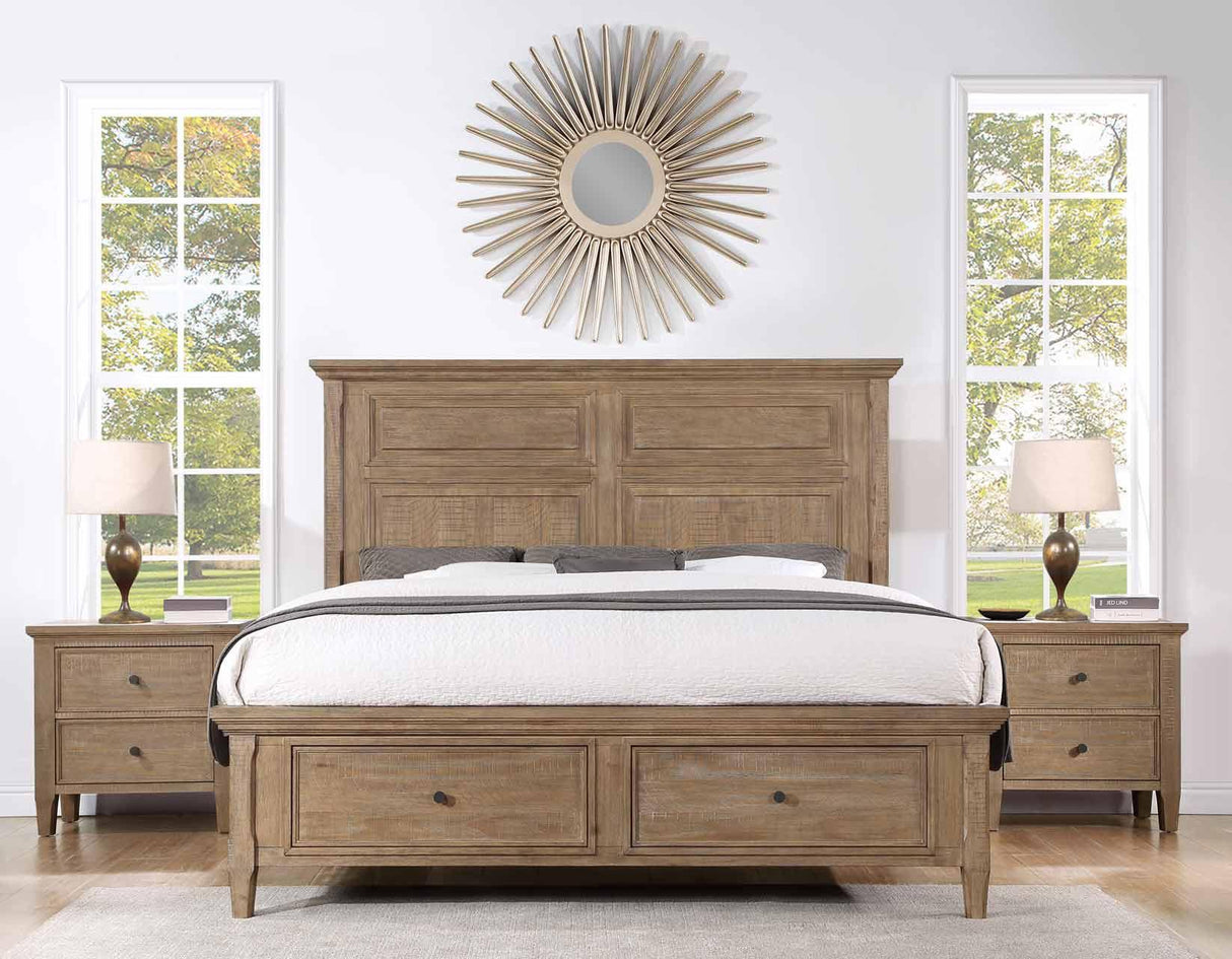 Riverdale Driftwood 4-Piece Queen Storage Platform Bedroom Set by Steve Silver at Eve Furniture