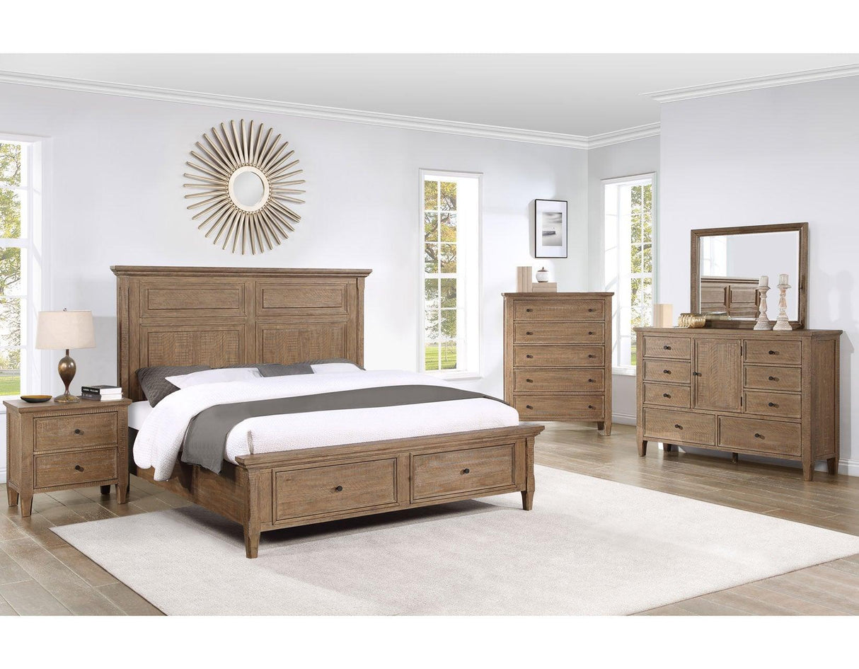 Riverdale Driftwood 4-Piece Queen Storage Platform Bedroom Set by Steve Silver at Eve Furniture