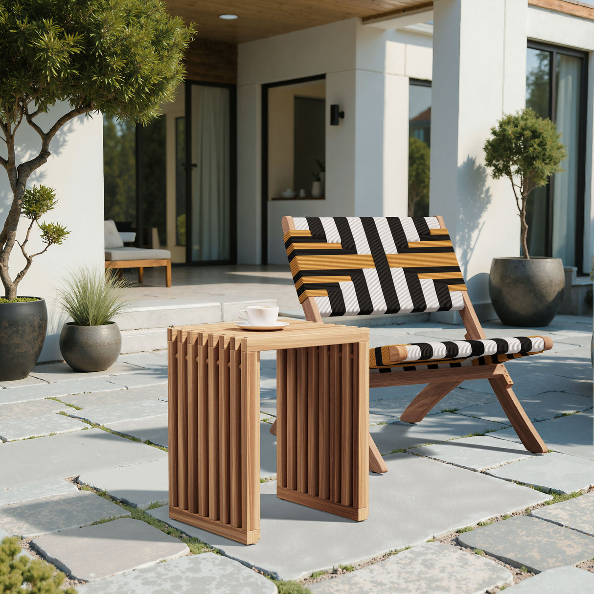 Riviera Natural Outdoor Extendable Stool (Set of 2) by Zuomod at Eve Furniture