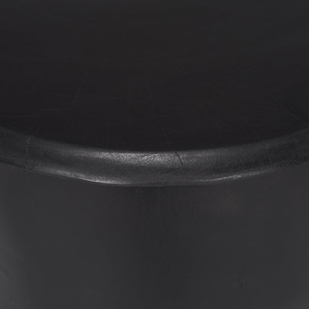 Riya Solid Black Wooden Stool by Mercana at Eve Furniture