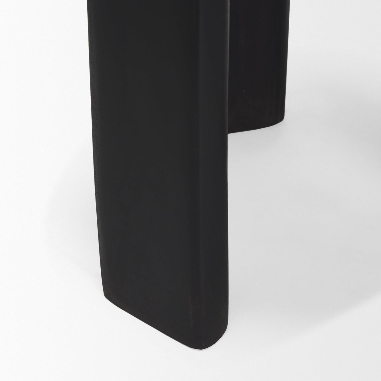 Riya Solid Black Wooden Stool by Mercana at Eve Furniture