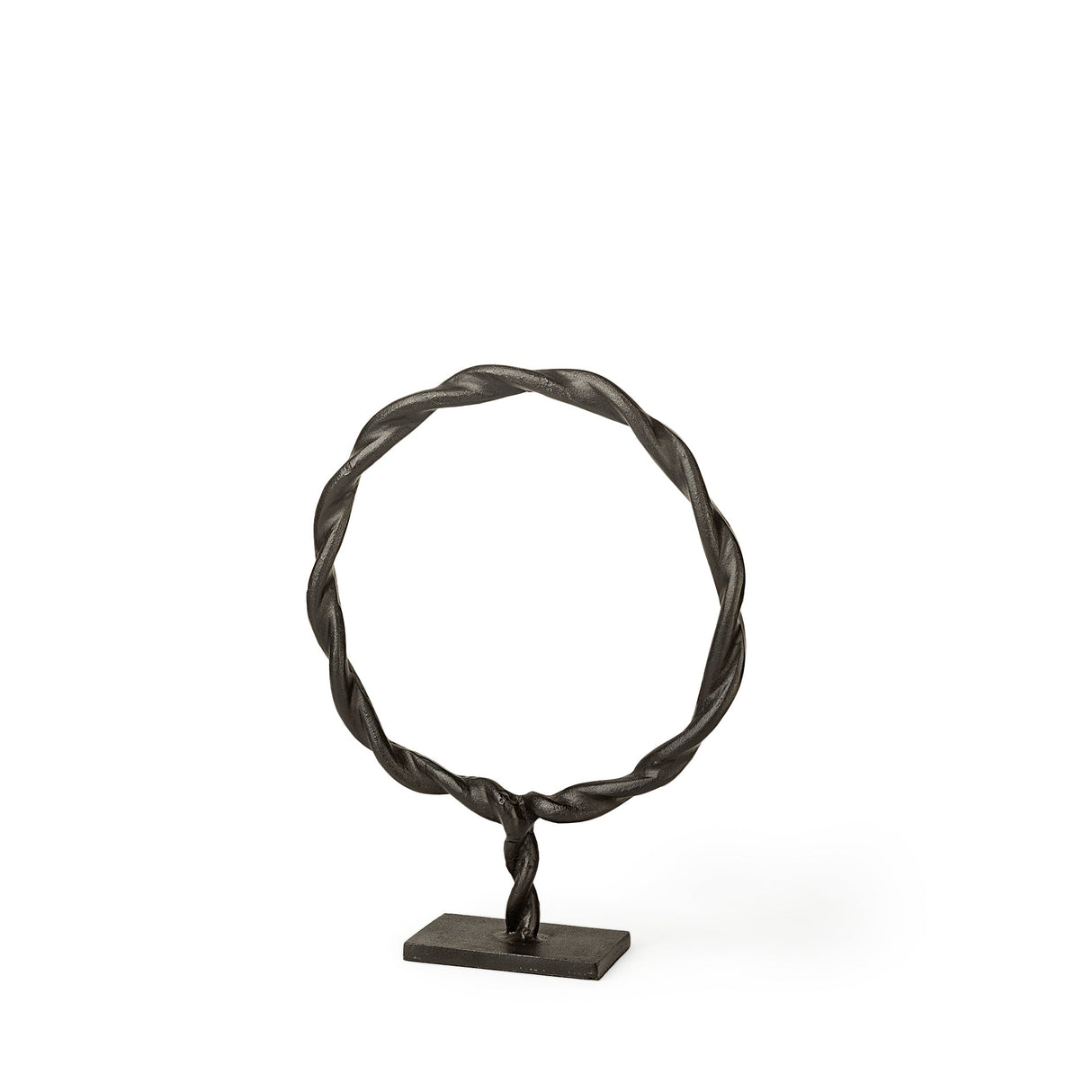 Rizwan (Small) Black Aluminum Braided Circular Object by Mercana at Eve Furniture
