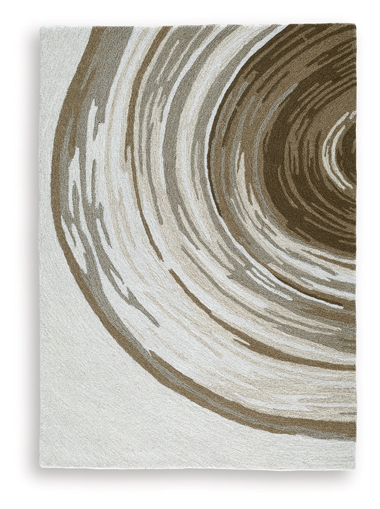 Rizwana Ivory/Brown/Gray Medium Rug by ASHLEY FURNITURE at Eve Furniture