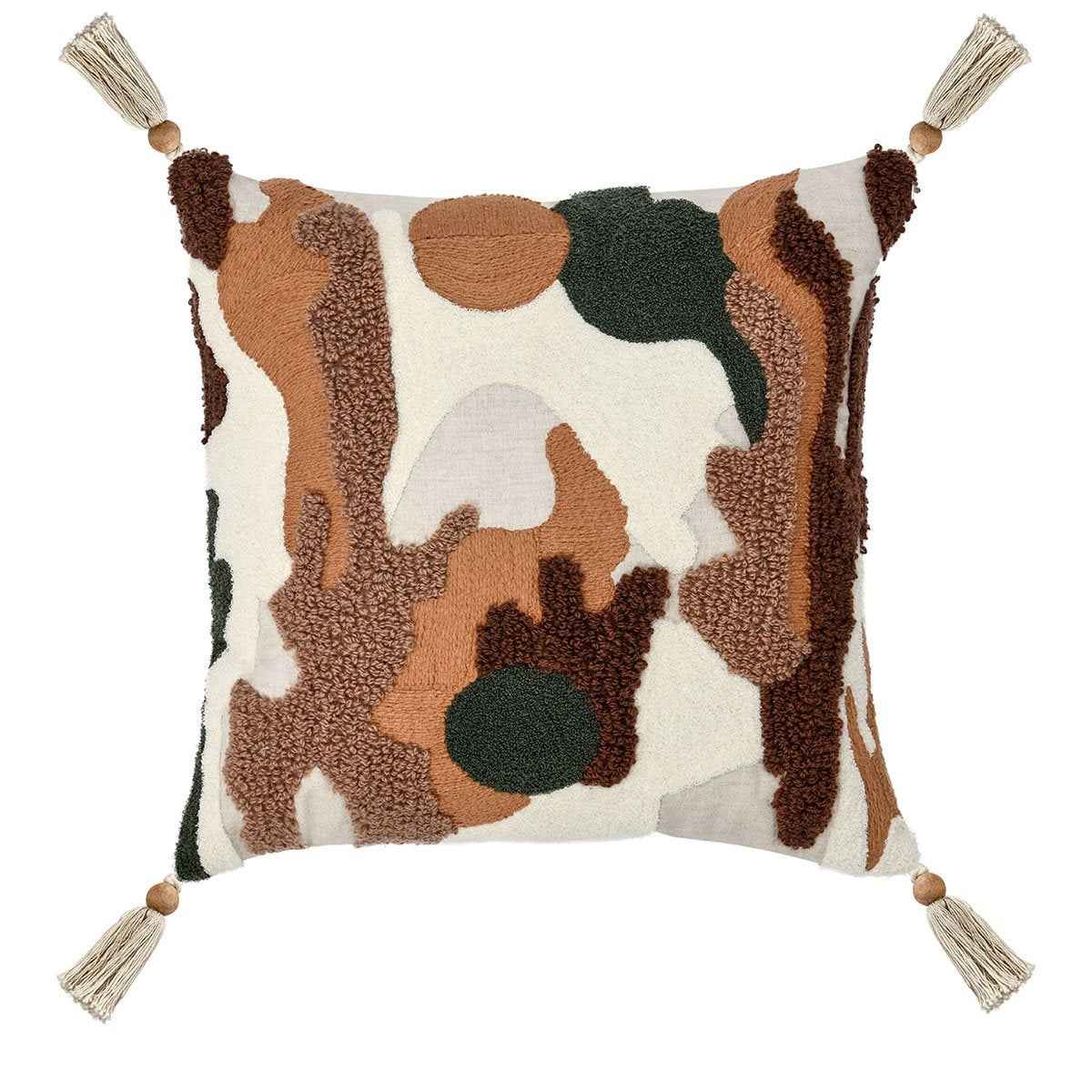 RN Caney Chestnut/Green Multi Throw Pillow (Set of 2) by Classic Home at Eve Furniture