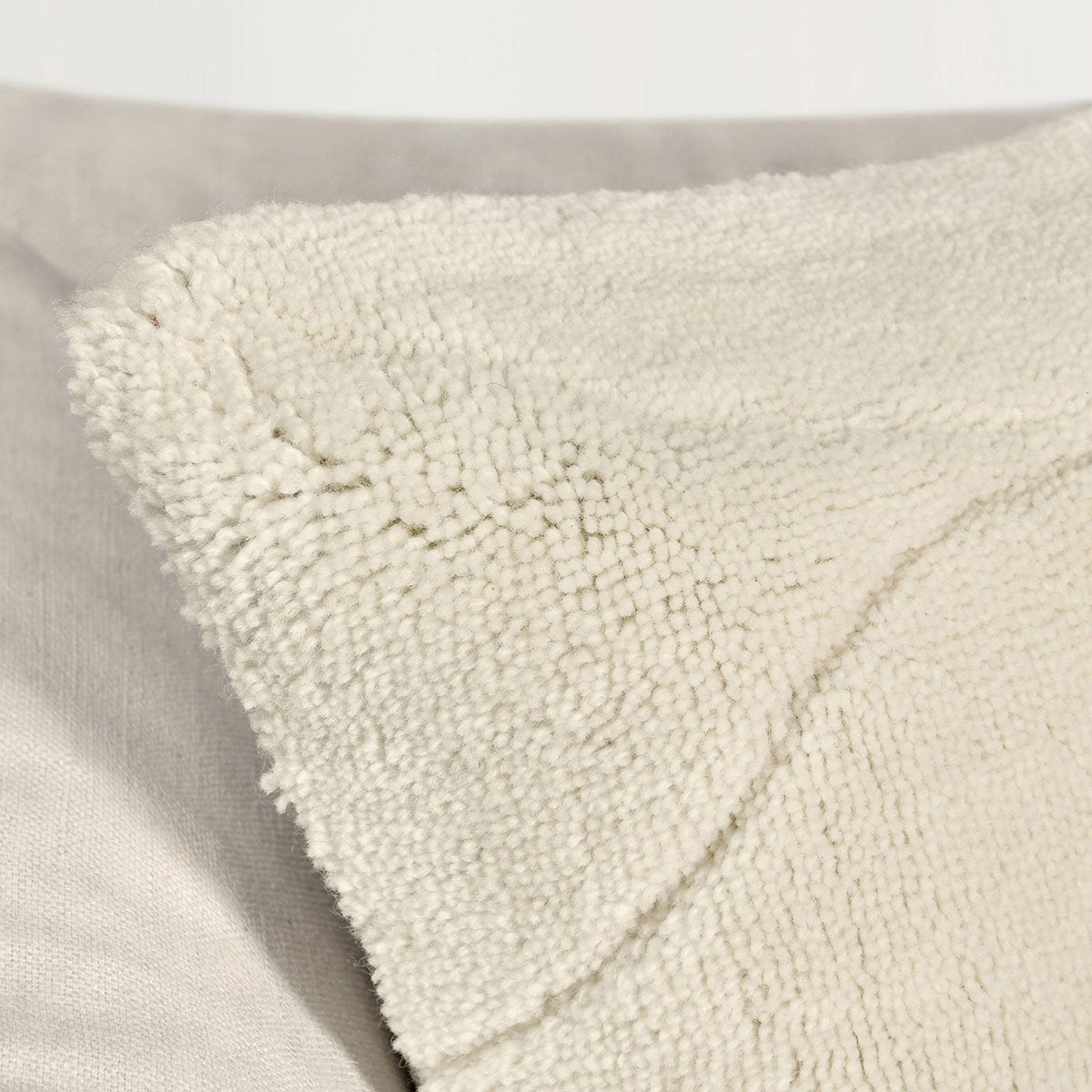 RN Mercer Ivory Wool Throw Pillow (Set of 2) by Classic Home at Eve Furniture