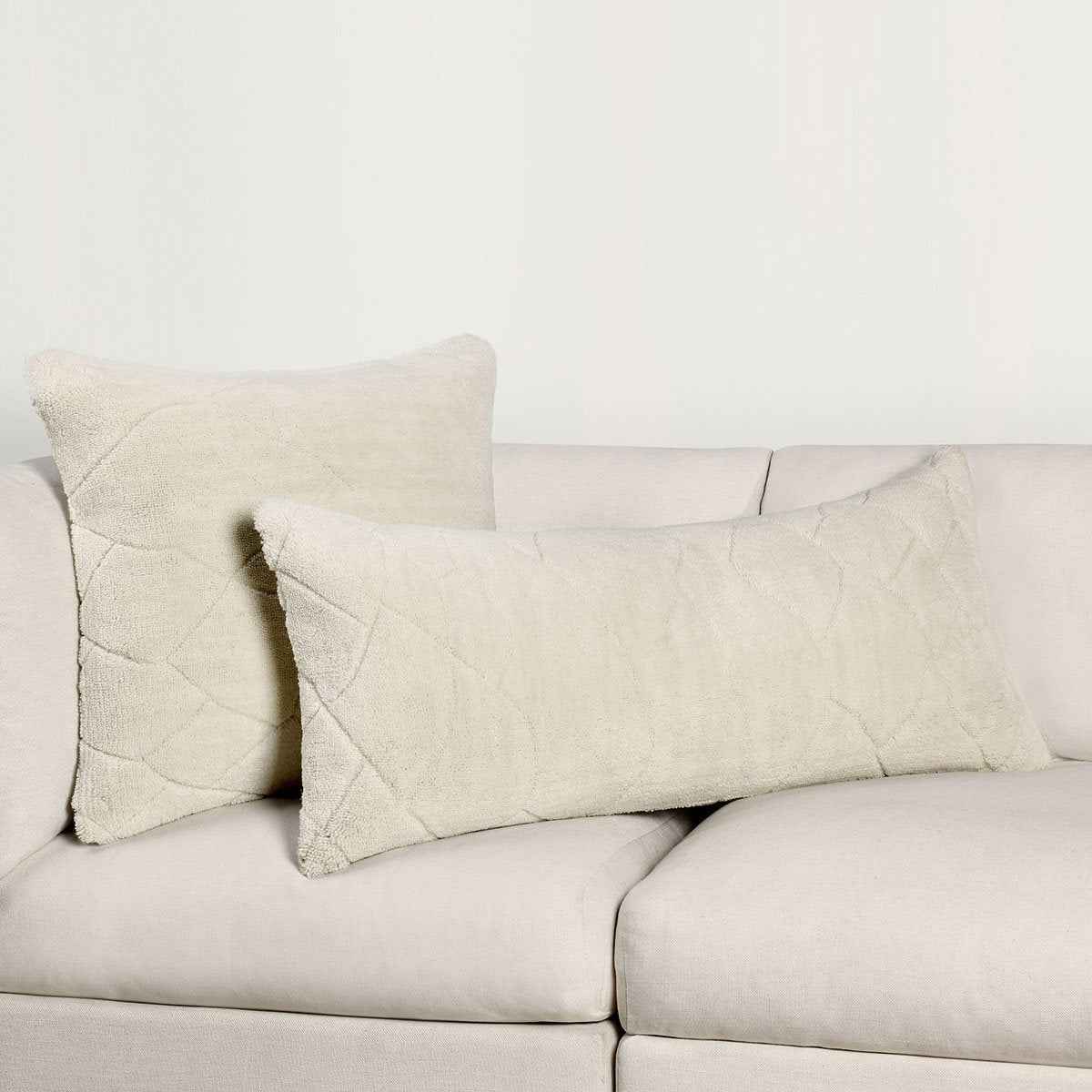 RN Mercer Ivory Wool Throw Pillow (Set of 2) by Classic Home at Eve Furniture