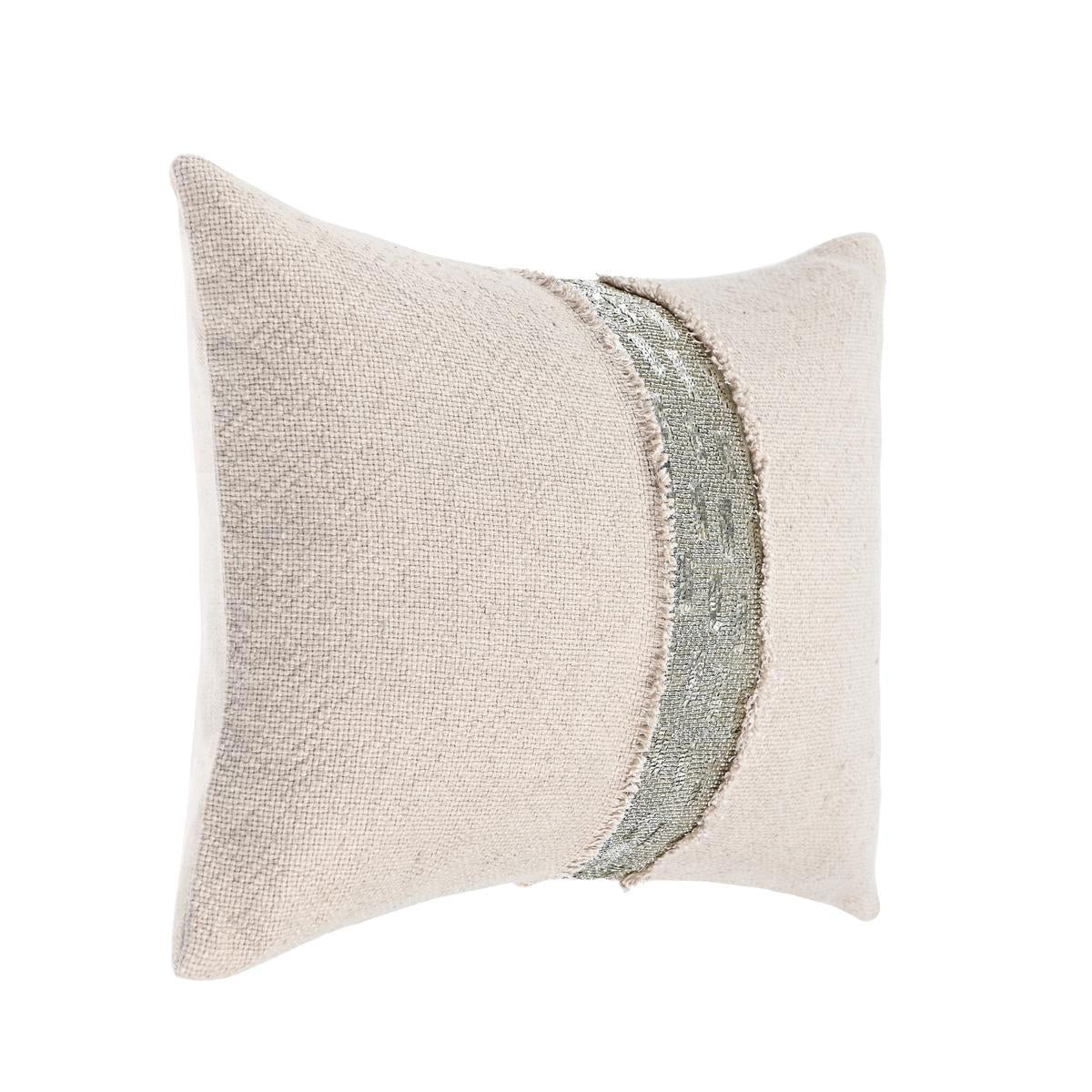 RO Lira Natural/Silver Multiple Sizes Throw Pillow by Classic Home at Eve Furniture
