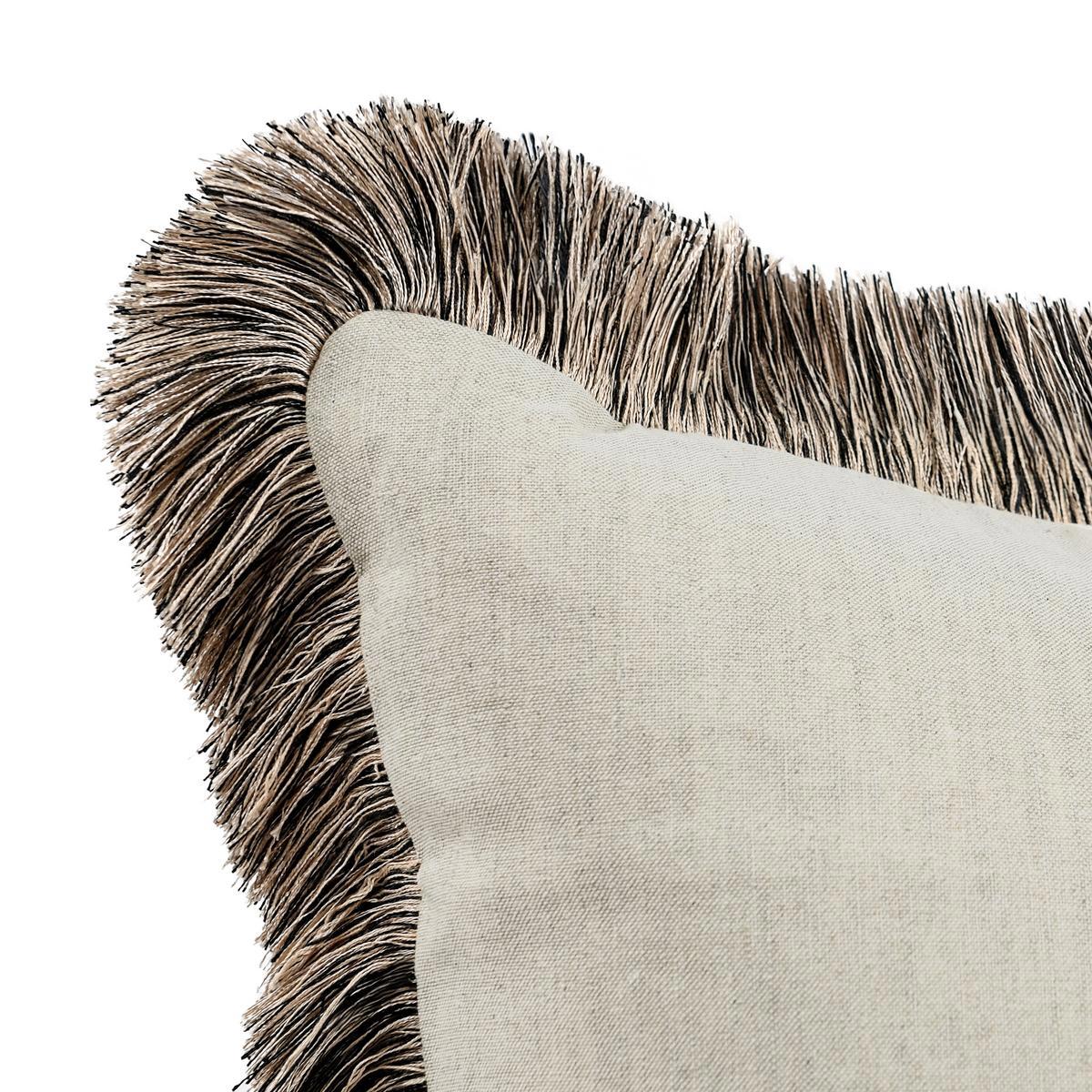 RO Nola Natural/Black Multiple Sizes Throw Pillow by Classic Home at Eve Furniture