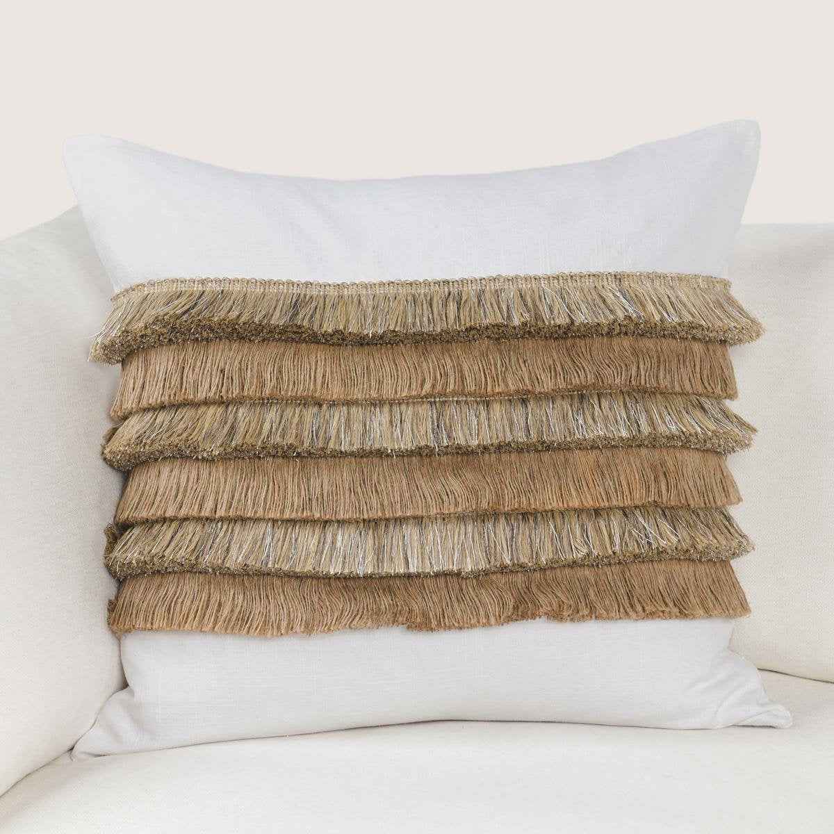 RO Safi Ivory/Natural 22x22 Throw Pillow (Set of 2) by Classic Home at Eve Furniture