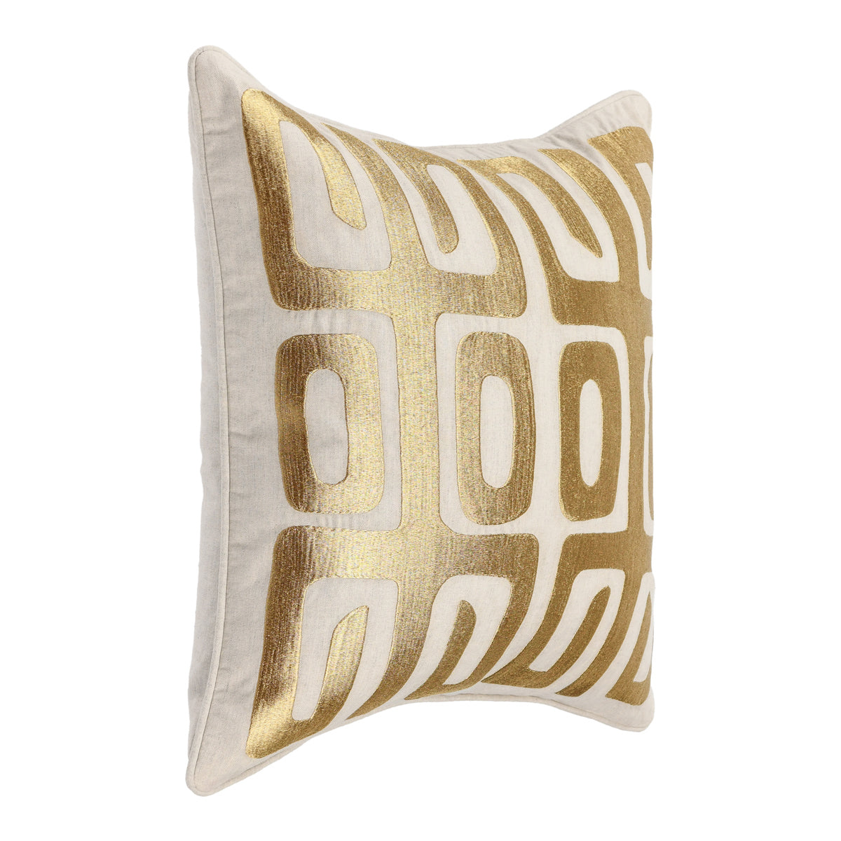 RO Zelo Natural/Gold 22x22 Throw Pillow (Set of 2) by Classic Home at Eve Furniture