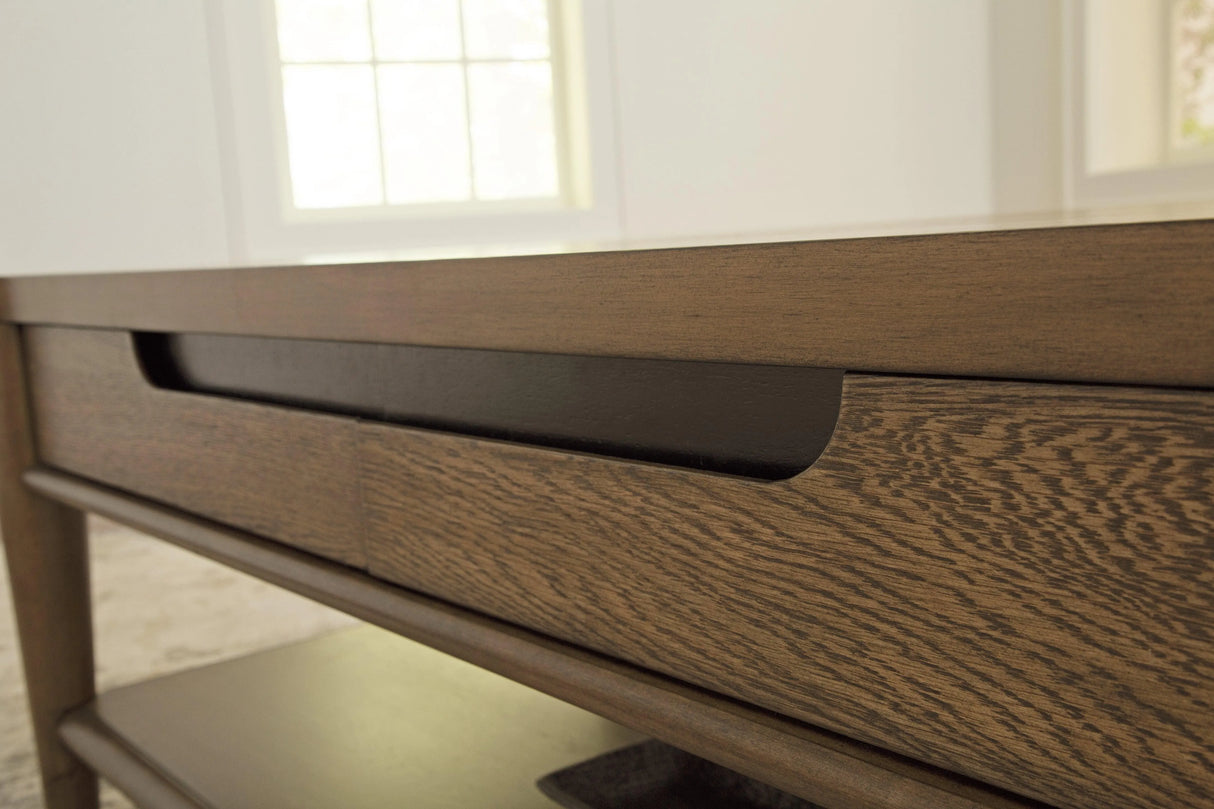Roanhowe Brown Coffee Table by Ashley at Eve Furniture