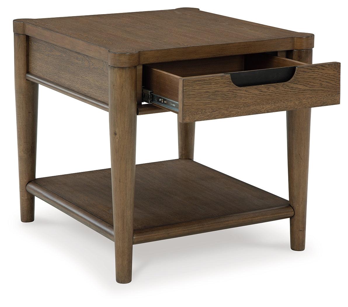 Roanhowe Brown End Table by Ashley at Eve Furniture