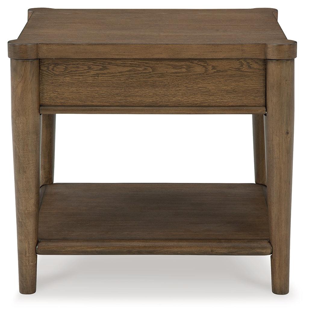 Roanhowe Brown End Table by Ashley at Eve Furniture