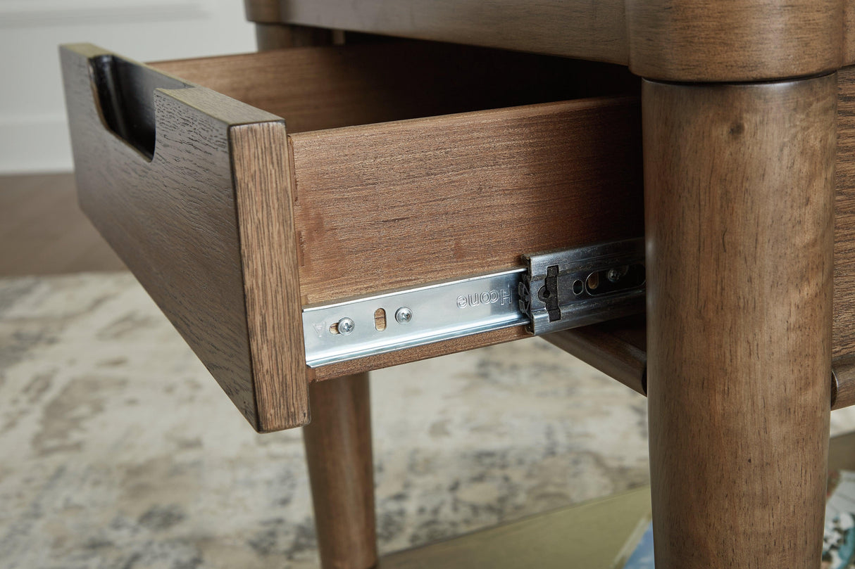 Roanhowe Brown End Table by Ashley at Eve Furniture