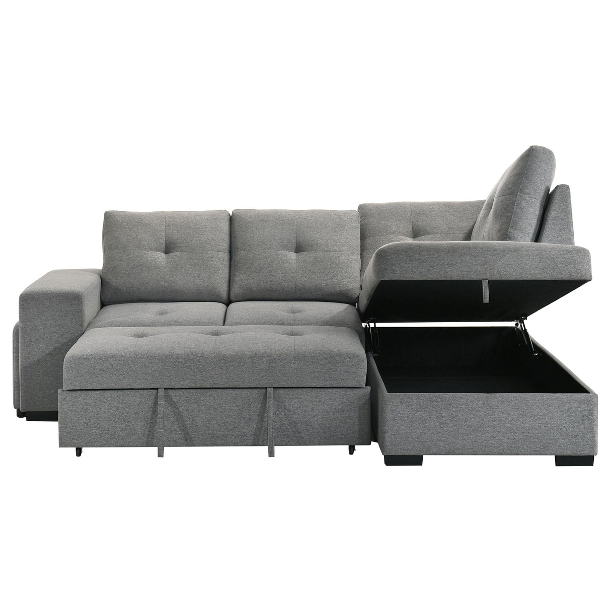 Roanne Grey Fabric Upholstered Sleeper Sectional Sofa by Coaster at Eve Furniture
