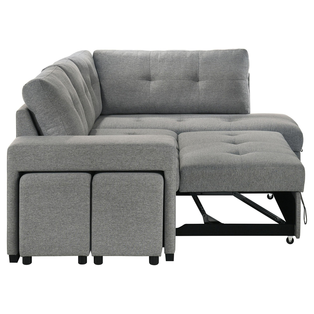 Roanne Grey Fabric Upholstered Sleeper Sectional Sofa by Coaster at Eve Furniture
