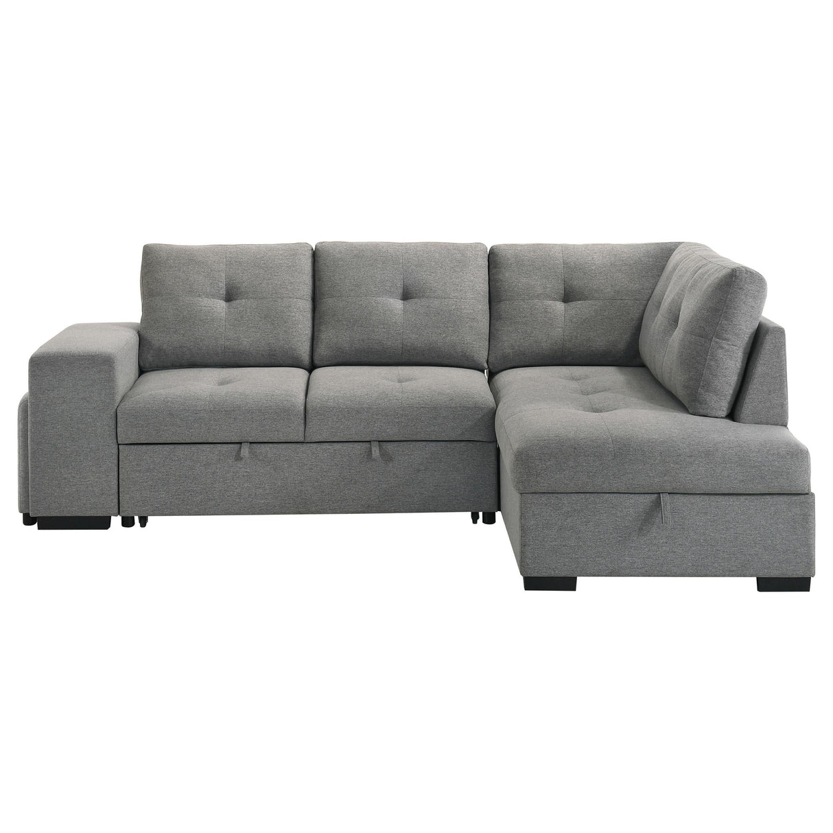Roanne Grey Fabric Upholstered Sleeper Sectional Sofa by Coaster at Eve Furniture