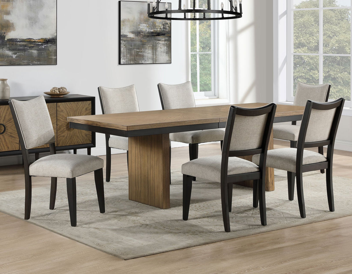 Roatan Toffee/Black Dining Room Set by Steve Silver at Eve Furniture