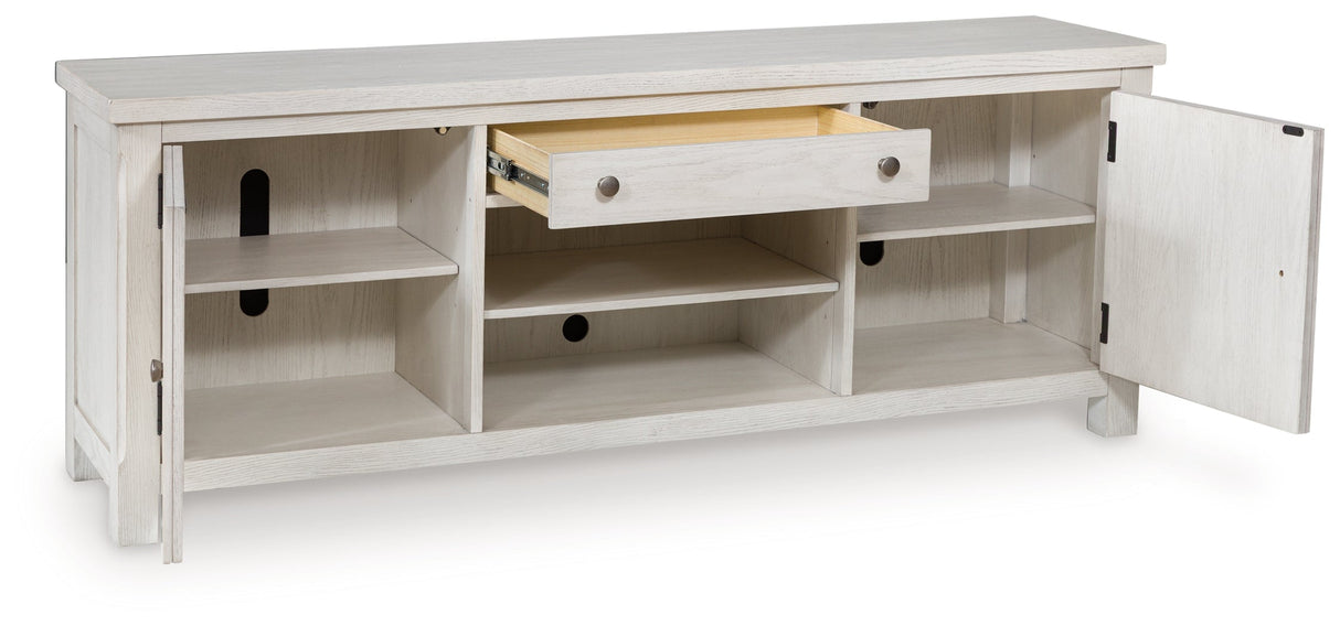 Robbinsdale Antique White 72" TV Stand by Ashley at Eve Furniture