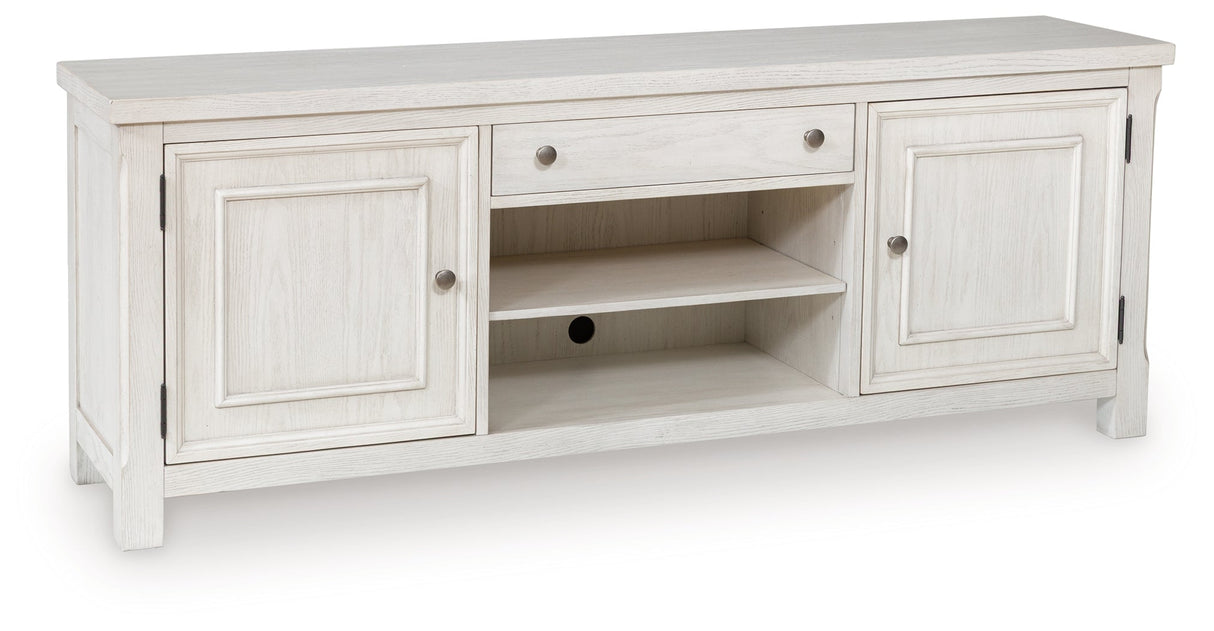 Robbinsdale Antique White 72" TV Stand by Ashley at Eve Furniture