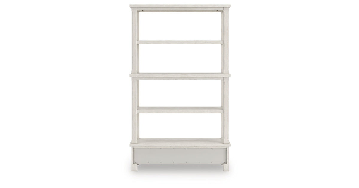 Robbinsdale Antique White 75" Bookcase by Ashley at Eve Furniture