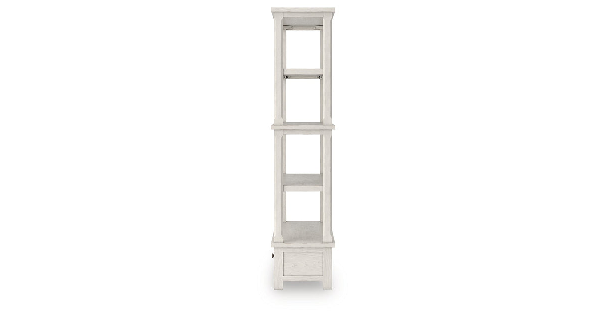 Robbinsdale Antique White 75" Bookcase by Ashley at Eve Furniture