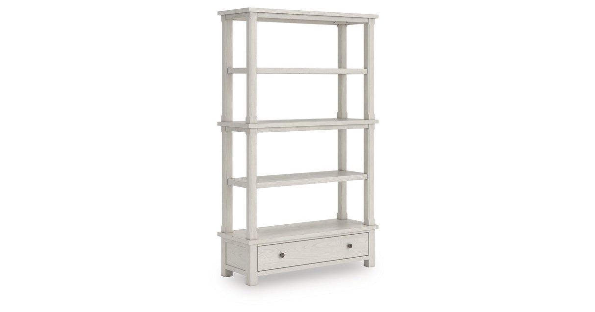 Robbinsdale Antique White 75" Bookcase by Ashley at Eve Furniture