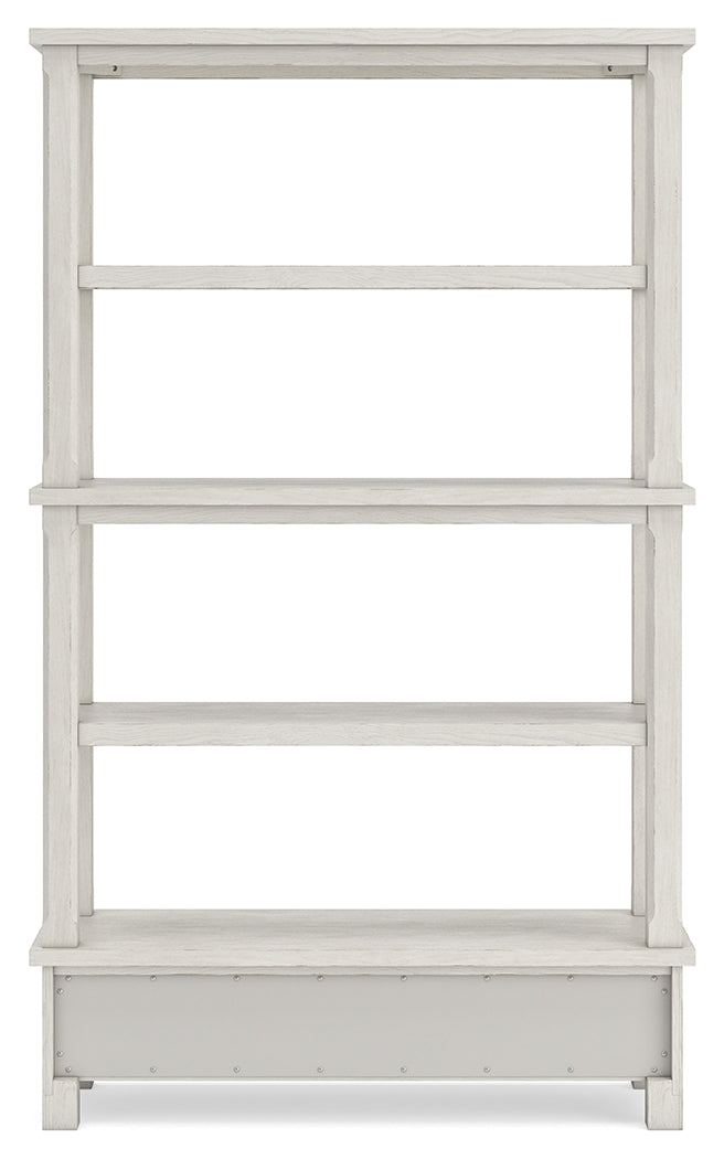 Robbinsdale Antique White 75" Bookcase by Ashley at Eve Furniture