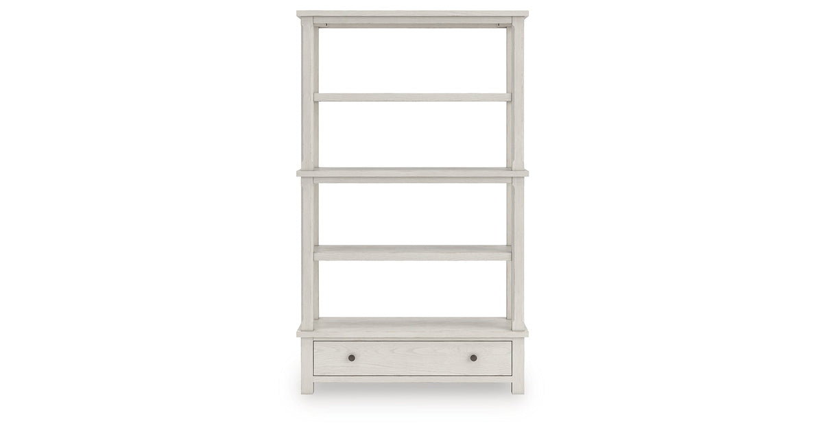 Robbinsdale Antique White 75" Bookcase by Ashley at Eve Furniture