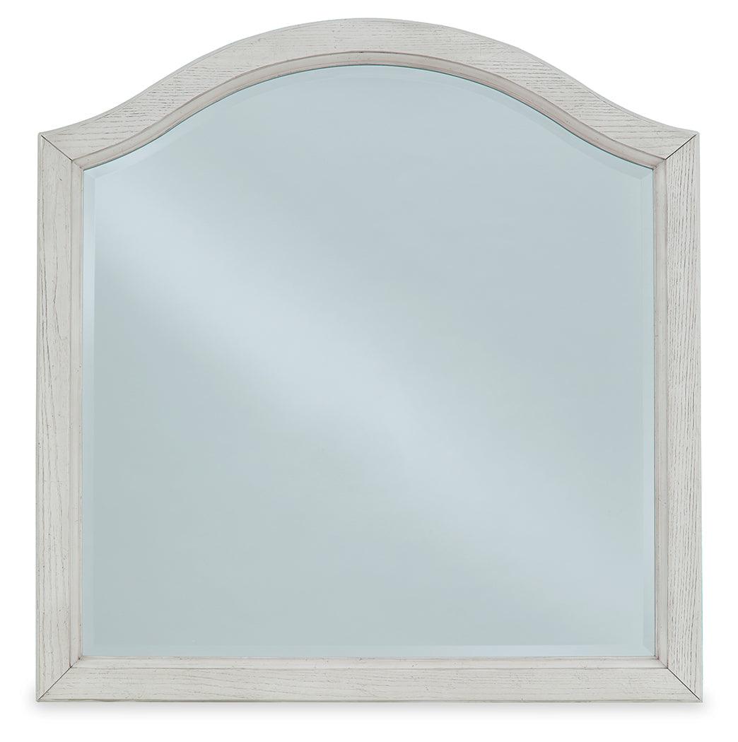 Robbinsdale Antique White Bedroom Mirror (Mirror Only) by Ashley at Eve Furniture