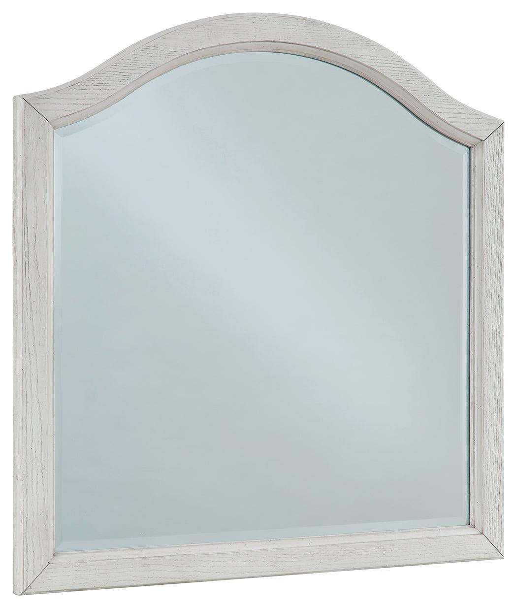 Robbinsdale Antique White Bedroom Mirror (Mirror Only) by Ashley at Eve Furniture