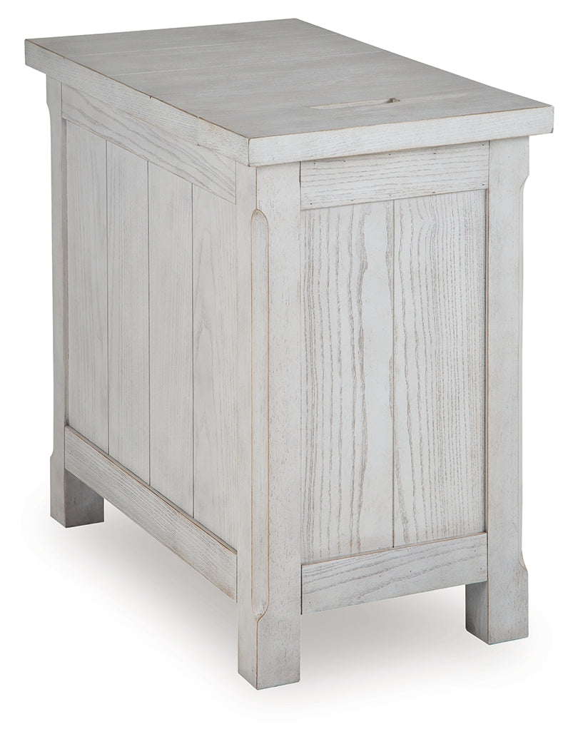 Robbinsdale Antique White Chairside End Table by ASHLEY FURNITURE at Eve Furniture