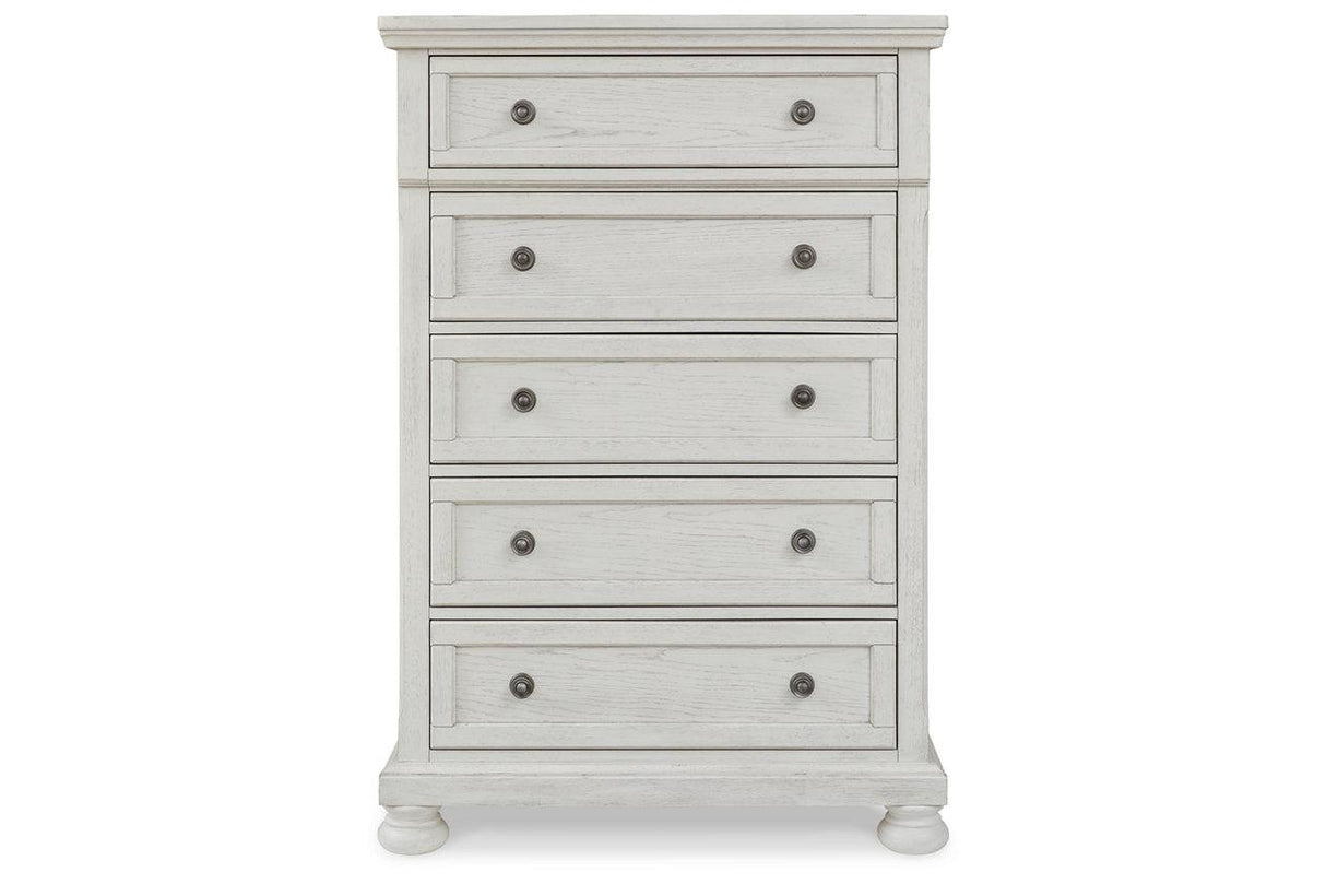 Robbinsdale Antique White Chest of Drawers by Ashley at Eve Furniture