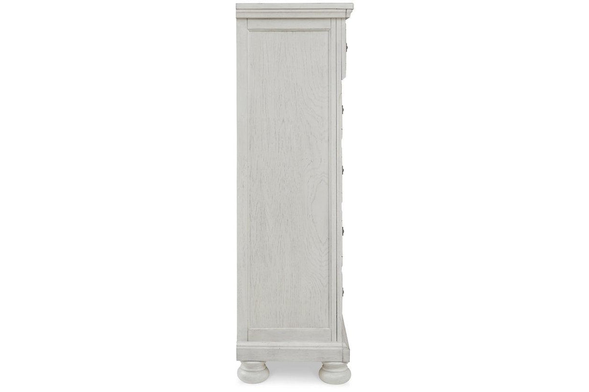 Robbinsdale Antique White Chest of Drawers by Ashley at Eve Furniture