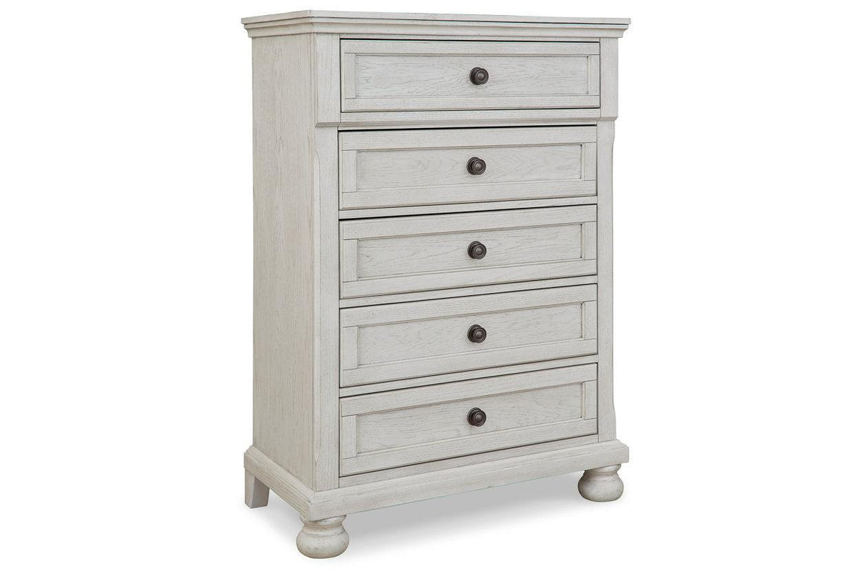 Robbinsdale Antique White Chest of Drawers by Ashley at Eve Furniture