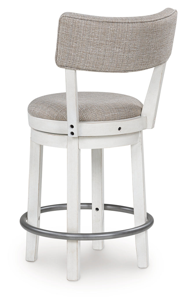Robbinsdale Antique White Counter Height Barstool (Set of 2), Set of 2 by Ashley at Eve Furniture