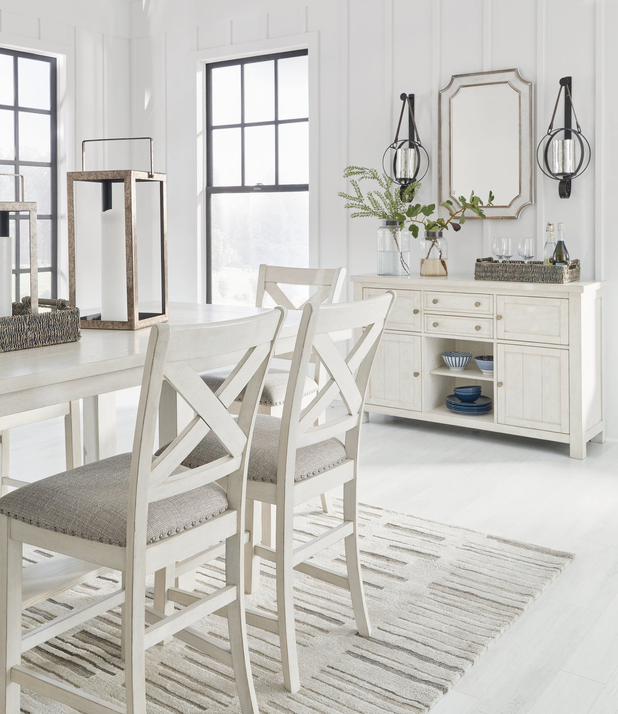 Robbinsdale Antique White Dining Server by Ashley at Eve Furniture