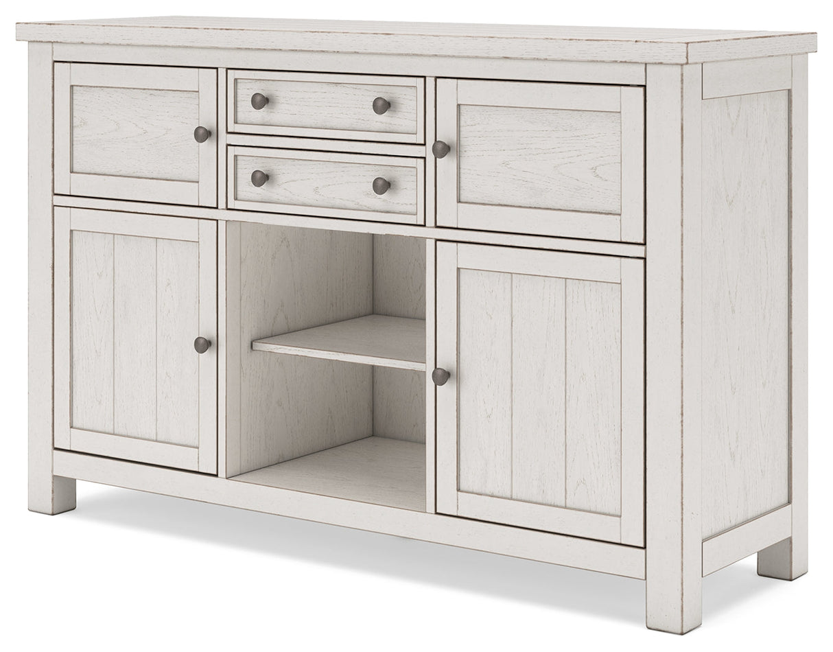 Robbinsdale Antique White Dining Server by Ashley at Eve Furniture