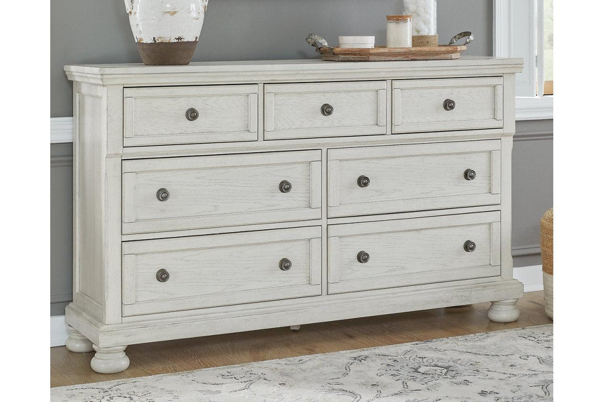 Robbinsdale Antique White Dresser by Ashley at Eve Furniture