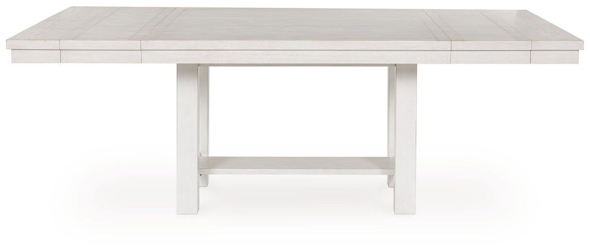 Robbinsdale Antique White Extendable Dining Room Set by Ashley at Eve Furniture