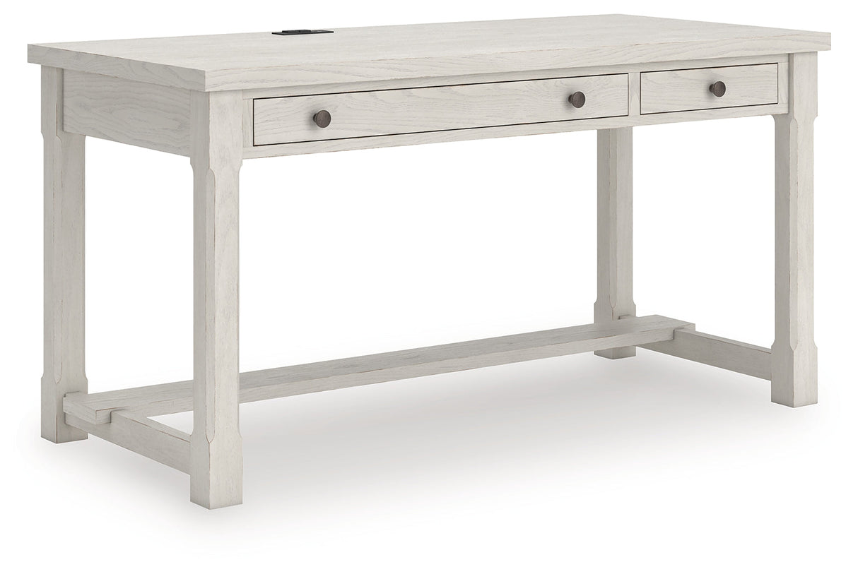 Robbinsdale Antique White Home Office Desk by Ashley at Eve Furniture