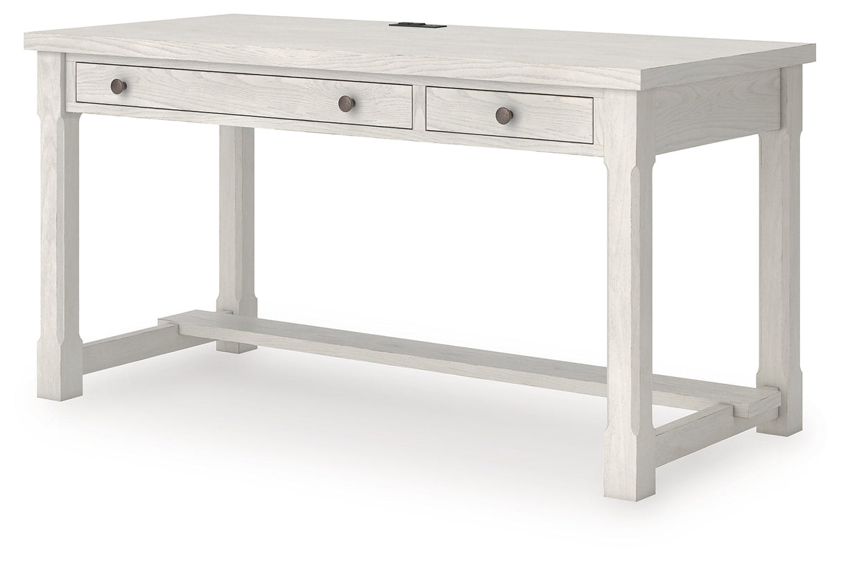 Robbinsdale Antique White Home Office Desk by Ashley at Eve Furniture
