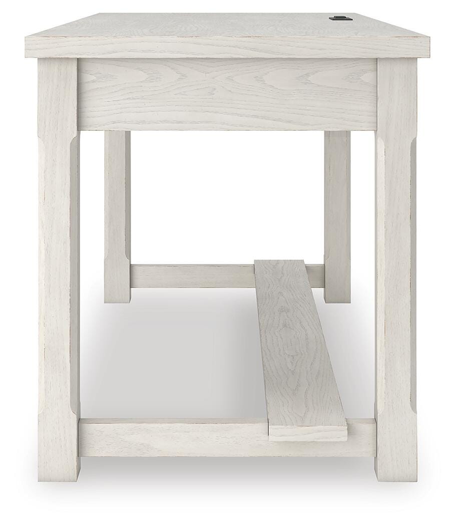 Robbinsdale Antique White Home Office Desk by Ashley at Eve Furniture