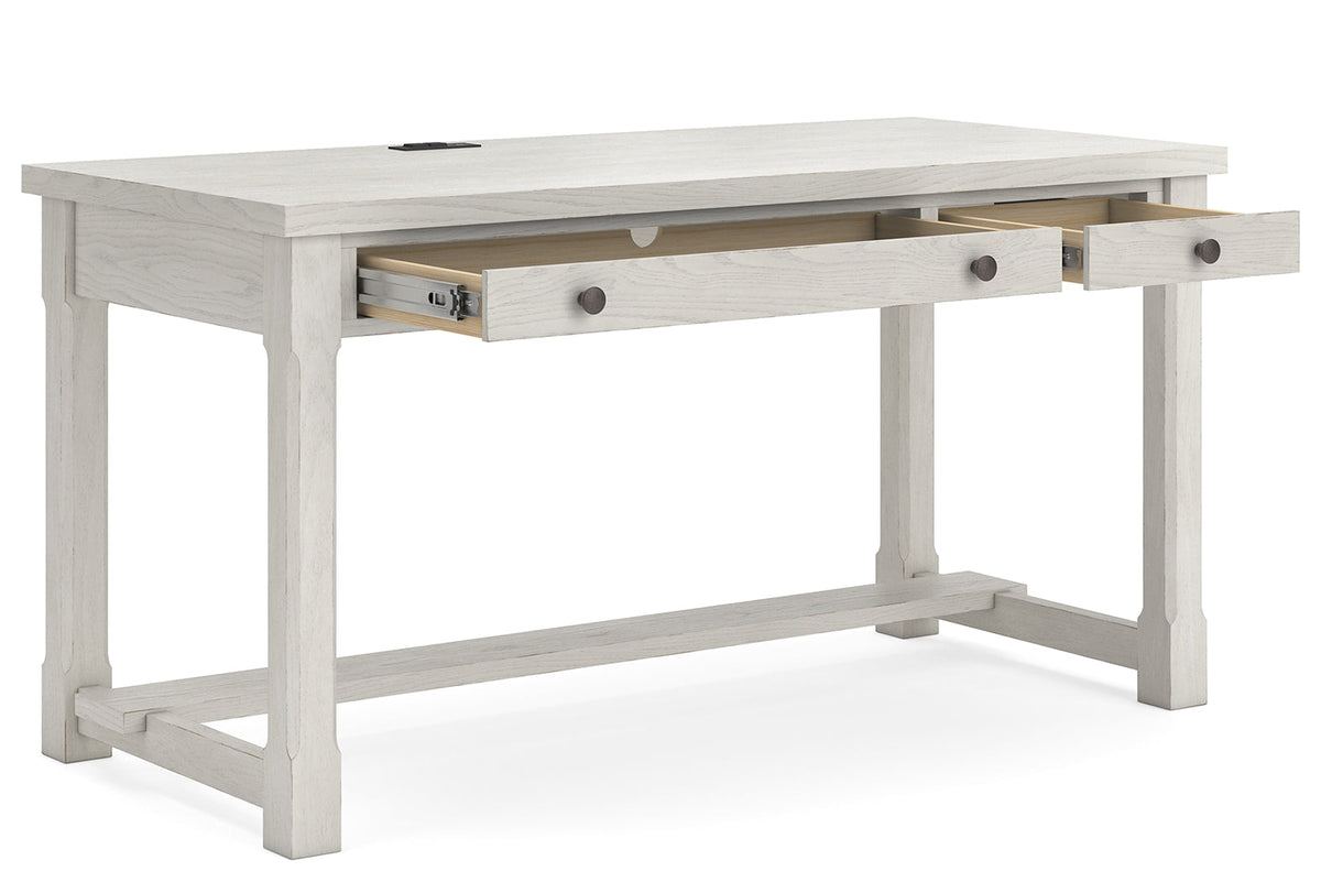Robbinsdale Antique White Home Office Desk by Ashley at Eve Furniture