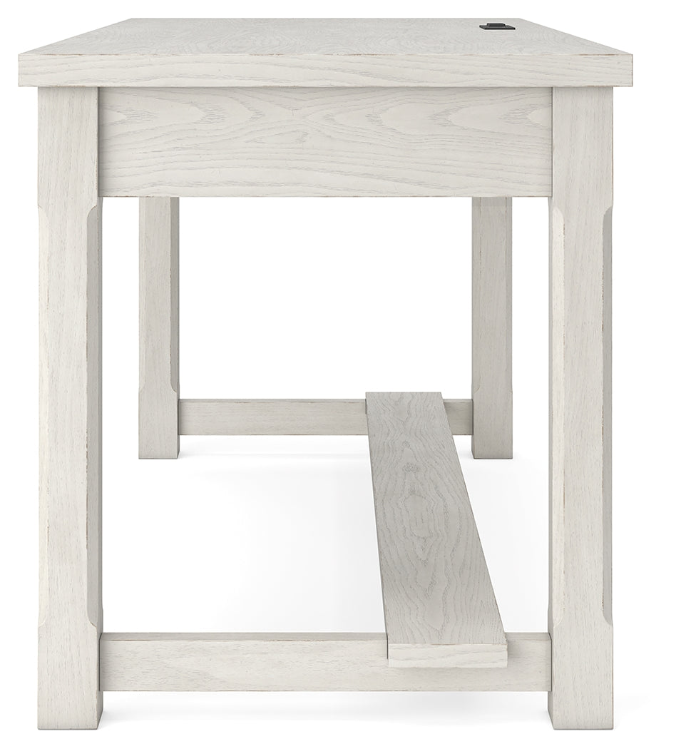 Robbinsdale Antique White Home Office Desk by Ashley at Eve Furniture