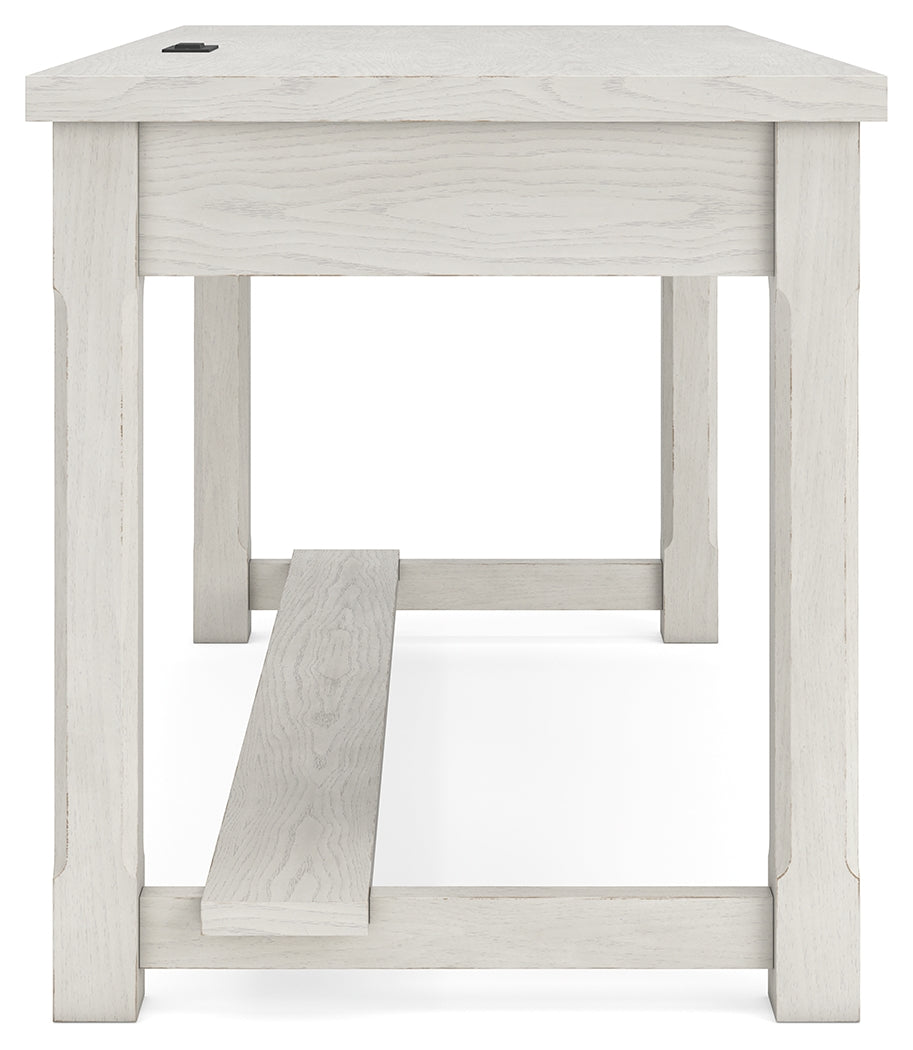 Robbinsdale Antique White Home Office Desk by Ashley at Eve Furniture